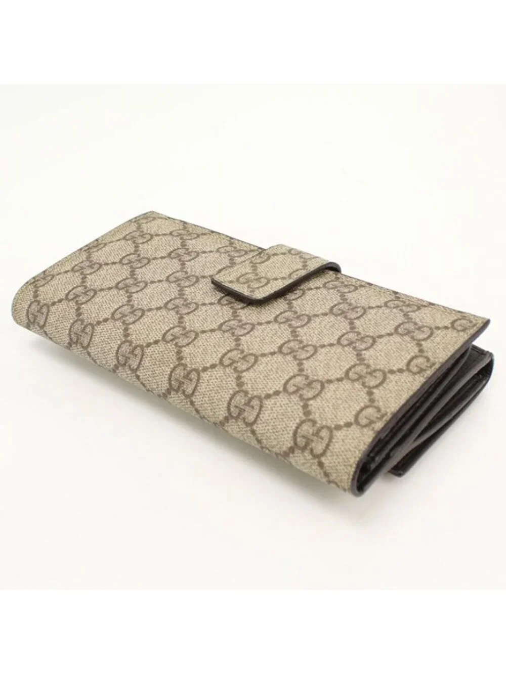 Gucci Hooklong Wallet GG Supreme Double Fold